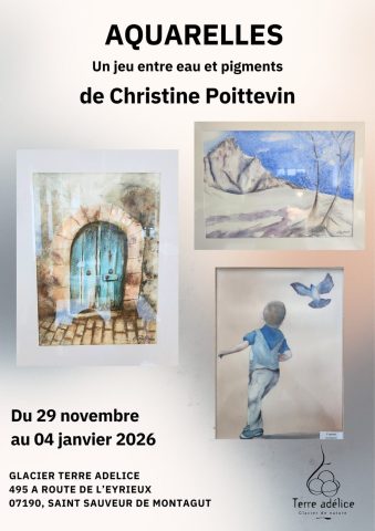 Exposition d’aquarelles de Christine Poittevin_Saint-Sauveur-de-Montagut