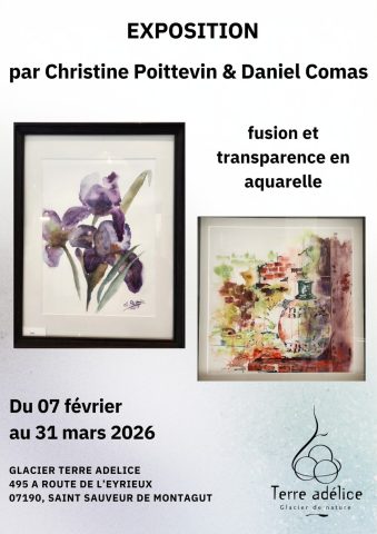Exposition d’aquarelles de Christine Poittevin_Saint-Sauveur-de-Montagut